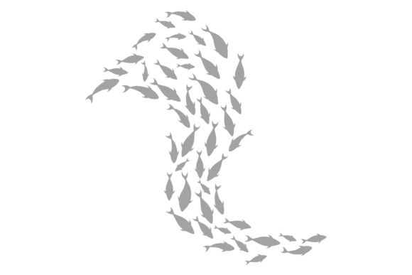 A Designer's Review of Fish School Silhouettes Underwater