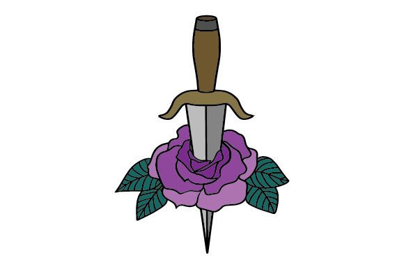 A Designer's Review of the Old School Tattoo Rose and Dagger Embroidery Design