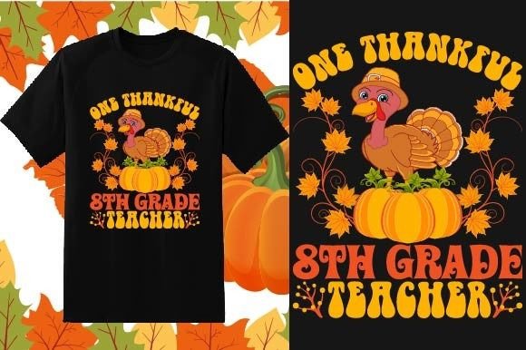 A Designer's Take on the 8th Grade Teacher Thanksgiving Day Embroidery Design