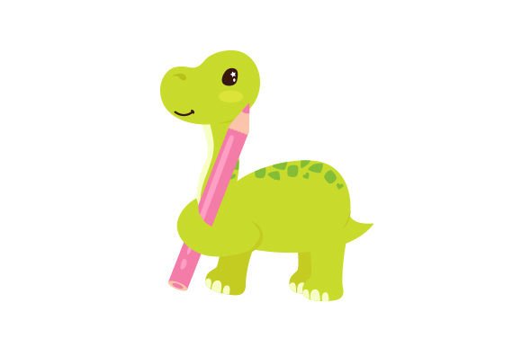 Evaluating Baby Dinosaur with Pencil for Real Embroidery Projects